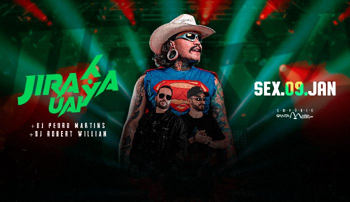 Jiraya Uai + Dj Pedro Martins + Dj Robert Willian em Toledo