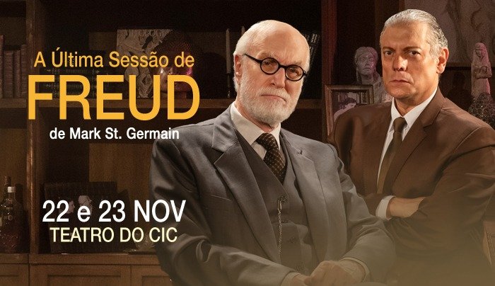 “A última Sessão de Freud”, com Odilon Wagner e Marcello Airoldi em Florianópolis