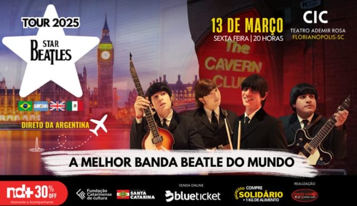 Espetáculo Star Beatles em Florianópolis