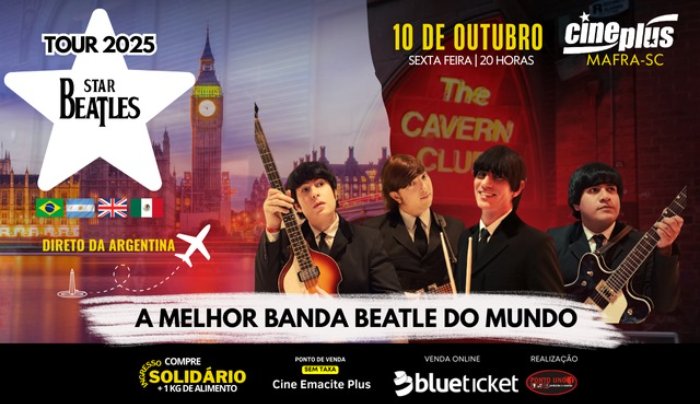 Espetáculo Star Beatles da Argentina em Mafra
