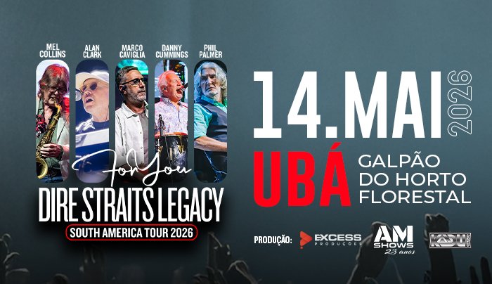 Atração Internacional: Dire Straits Legacy em Ubá/MG - Ubá, MG