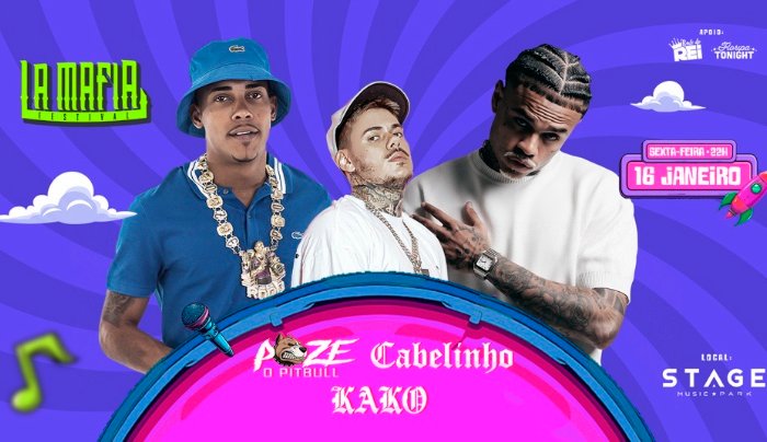 Lamafia Festival Floripa, Verão 2026 - Cabelinho, Poze e Kako em Florianópolis