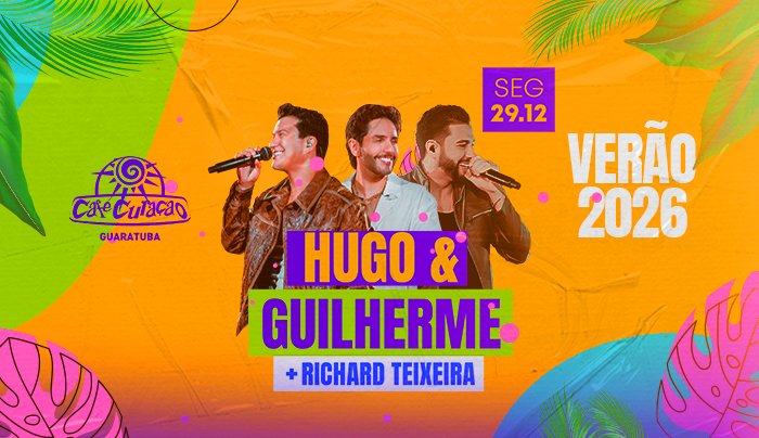 Hugo e Guilherme no Café Curaçao em Guaratuba
