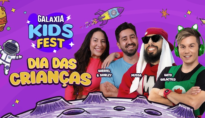 Galaxia Kids Fest | Gato Galáctico + Gabriel & Shirley + Mussa em Florianópolis