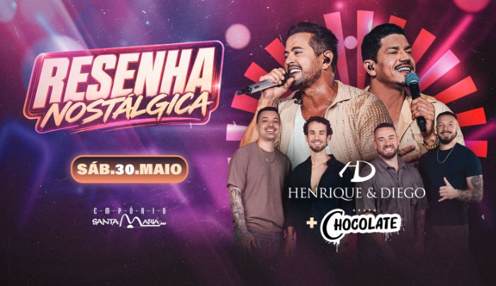 Resenha Nostálgica - Henrique e Diego + Grupo Chocolate em Toledo