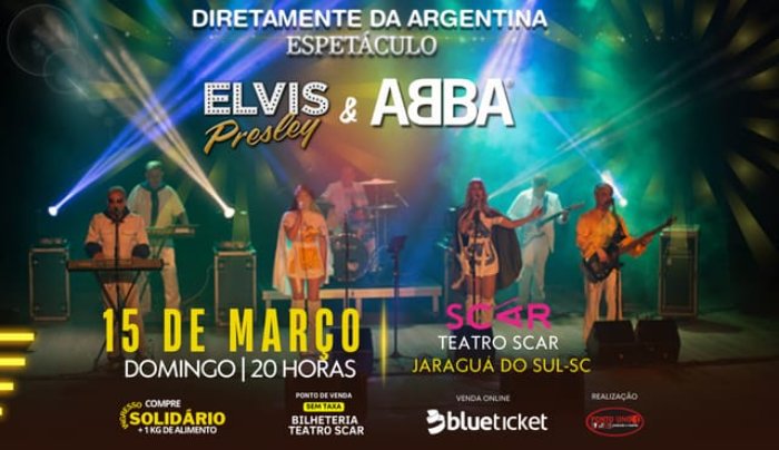Espetáculo Abba & Elvis em Jaraguá do Sul