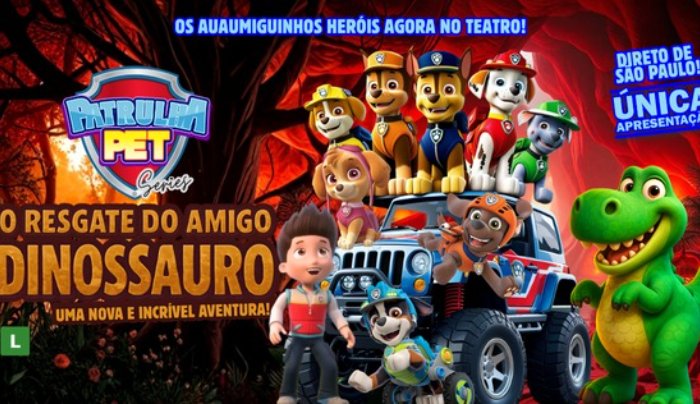 Patrulha Pet - o Resgate do Amigo Dinossauro em Balneário Camboriú