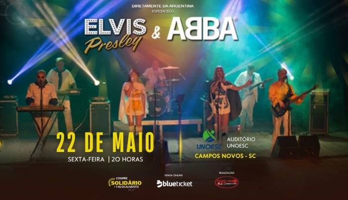 Espetáculo Abba & Elvis em Campos Novos