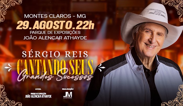 Sérgio Reis Cantando seus Grandes Sucessos em Montes Claros