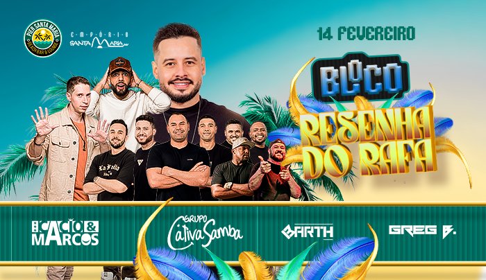 Bloco Resenha do Rafa - Cacio e Marcos + Cativa Samba + Dj Greg + Dj Barth - Toledo, PR