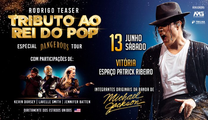 Rodrigo Teaser - Tributo ao Rei do Pop em Vitória