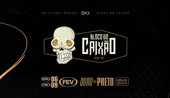 Bloco do Caixão ∞ Pela Vida Inteira • Carnaval de Ouro Preto 2027 - Ouro Preto, MG